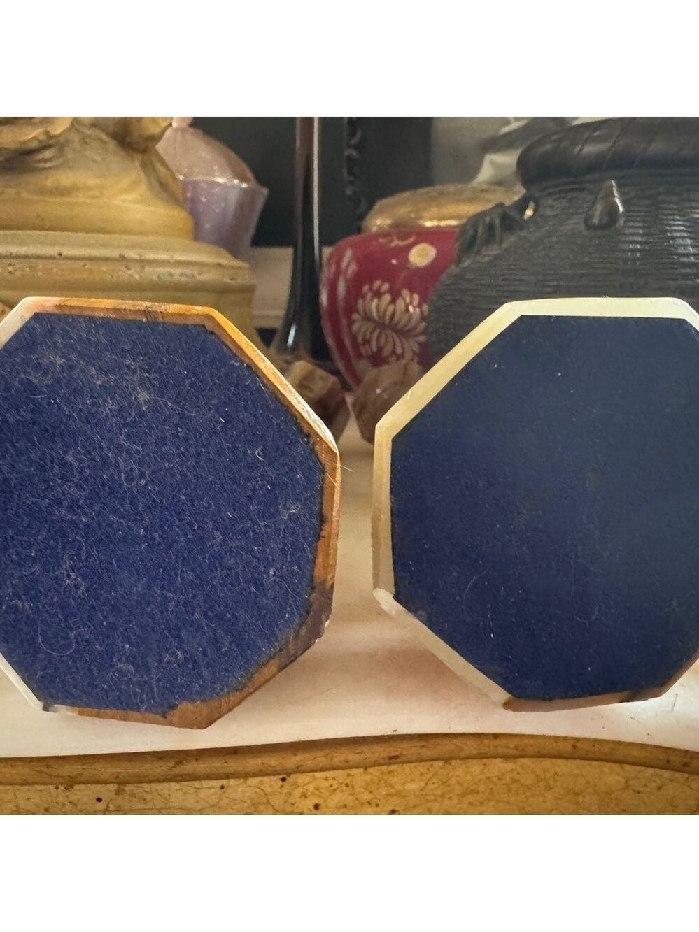 Vintage Caramel Slag Marble Candlestick Holders – Set of 2 - Picture 7 of 7